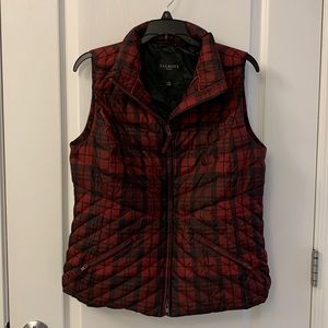 Talbots Red and Black Puffy Vest